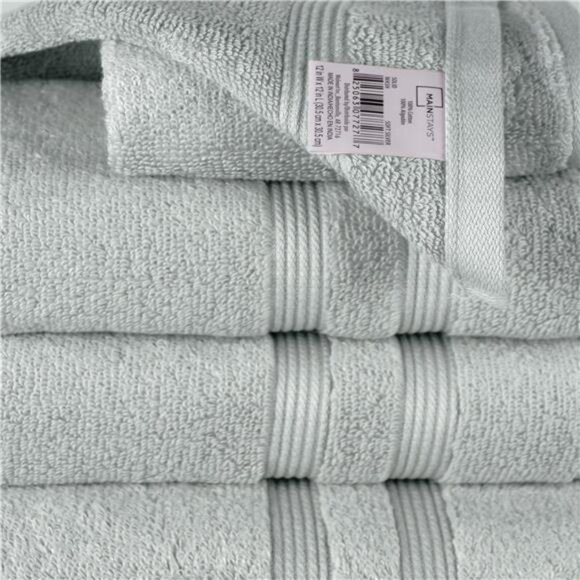 Performance Solid Bath Towel, 54" x 30", Soft Silver - Picture 2 of 7